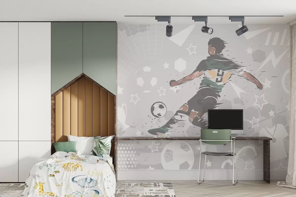 murales de pared Futbolista, deportes w04763