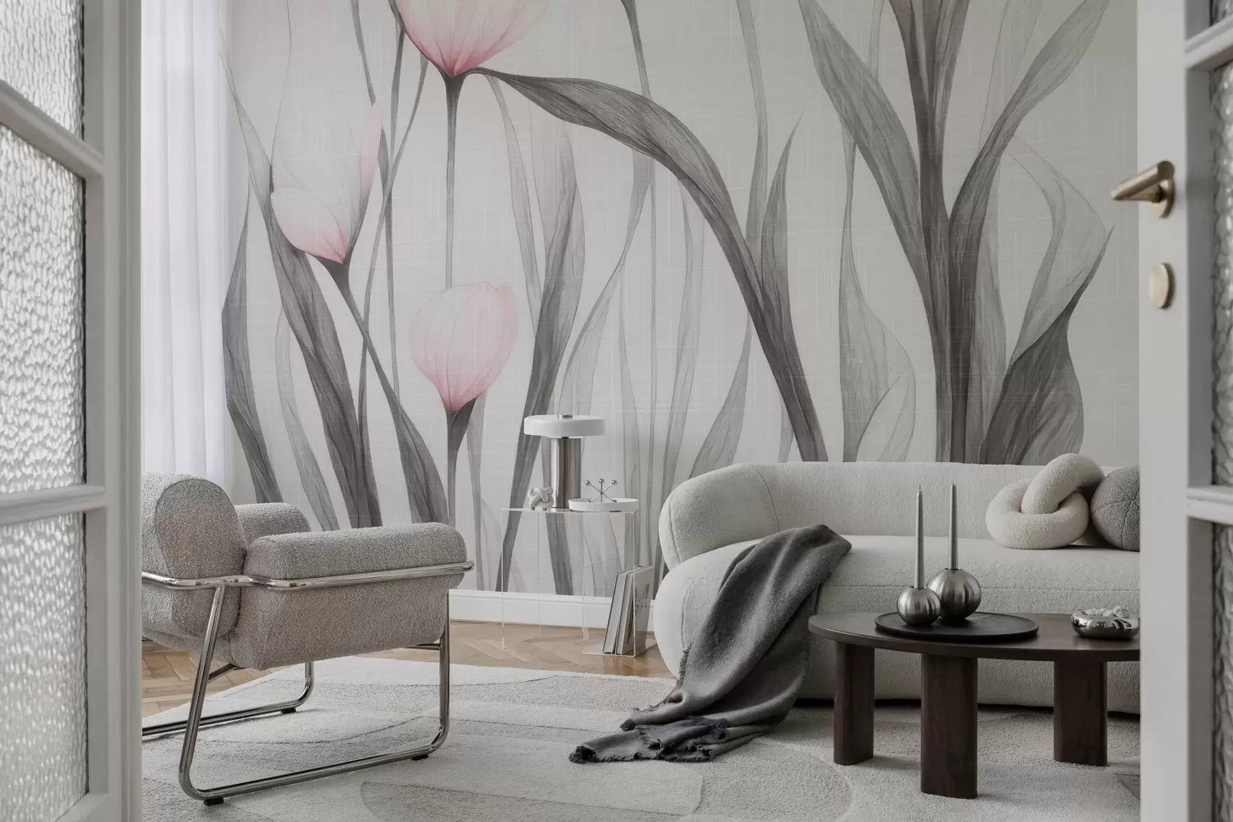 murales de pared Frágiles tulipanes translúcidos w04831v1