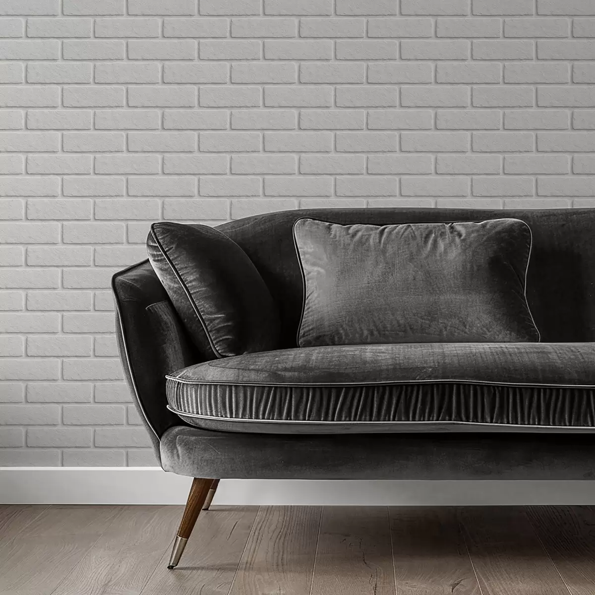 Papel pintado Textura de ladrillo blanco, disposición horizontal a00877