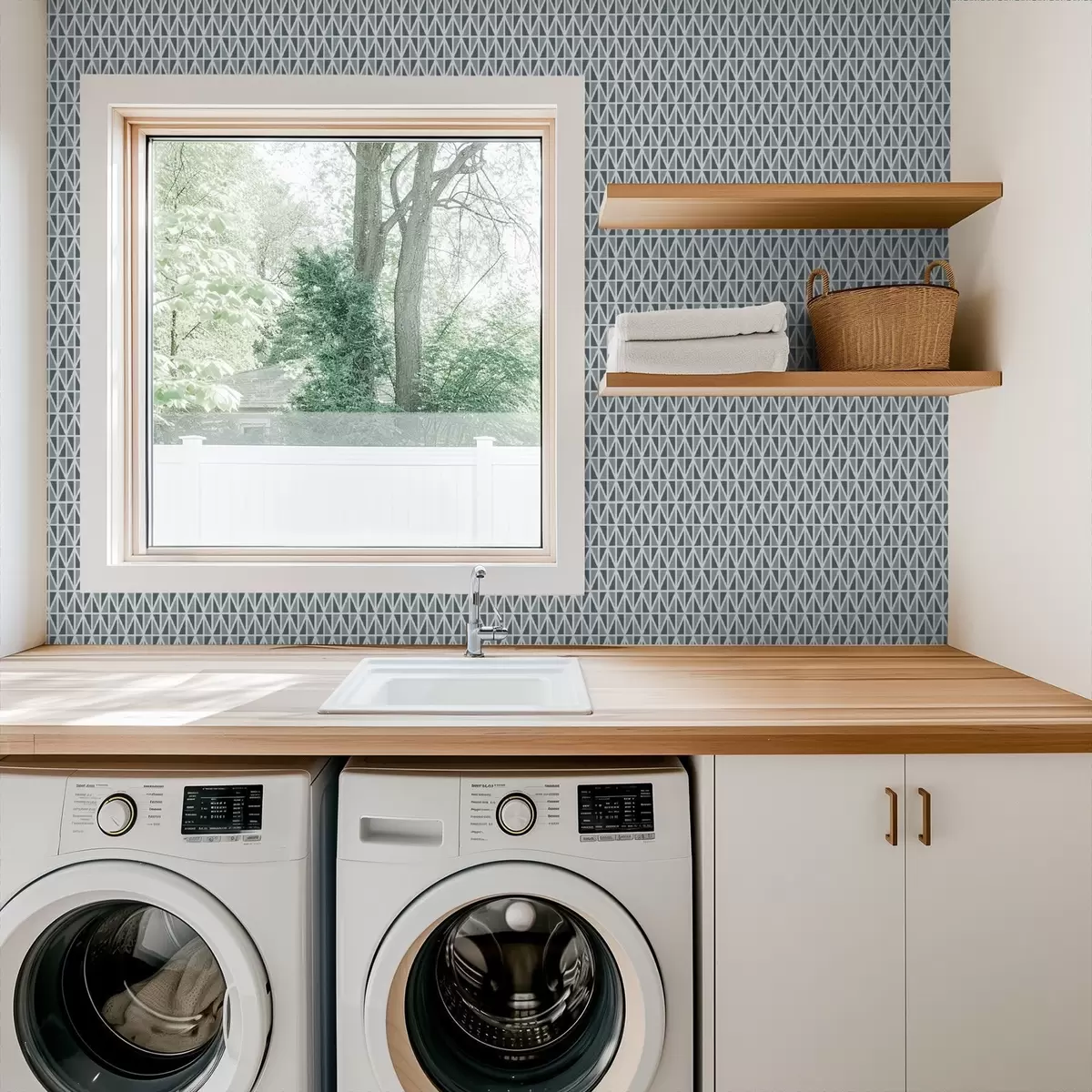 Papel pintado Finale red de diamantes blancos sobre verde azulado apagado a00903