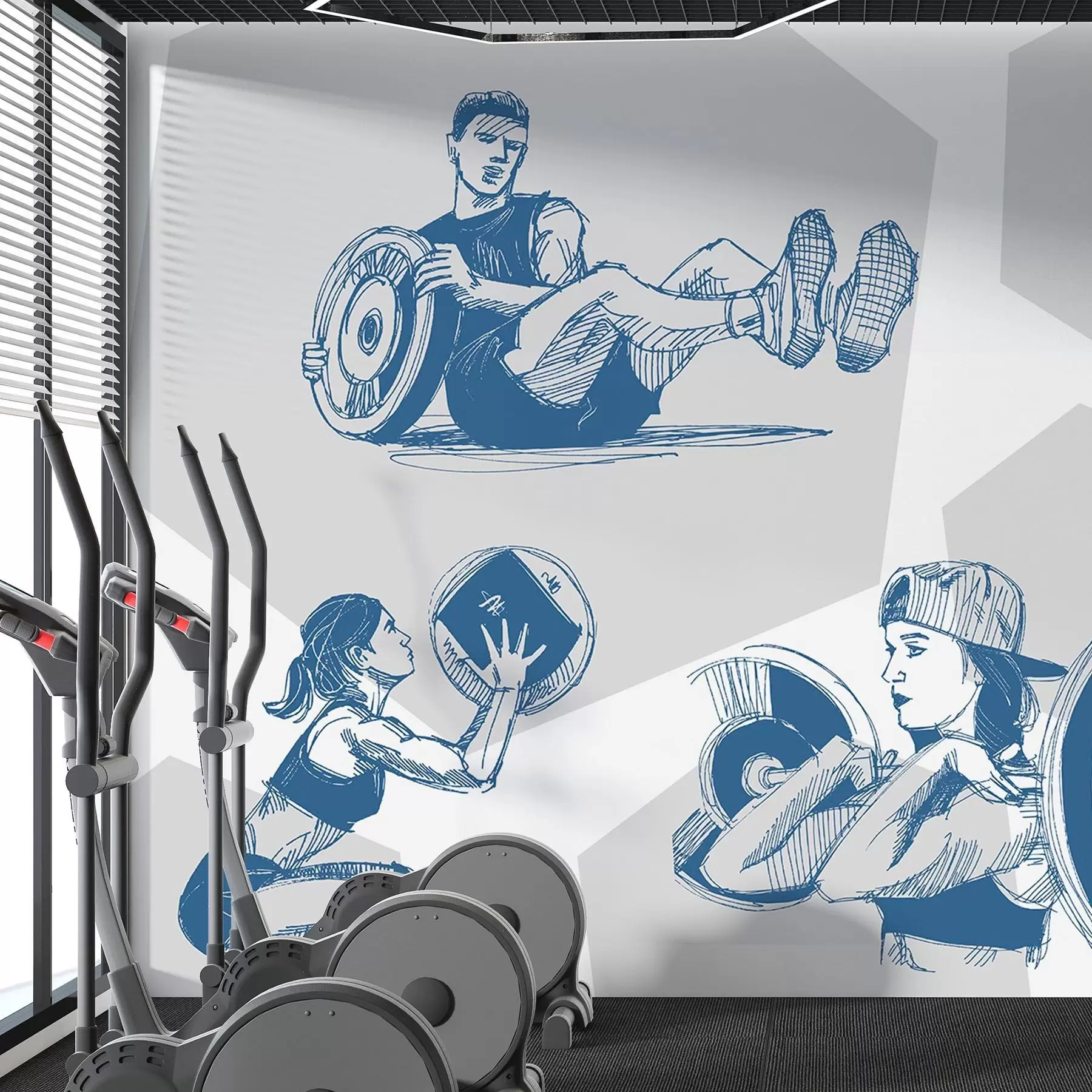 murales de pared Atletas w04909