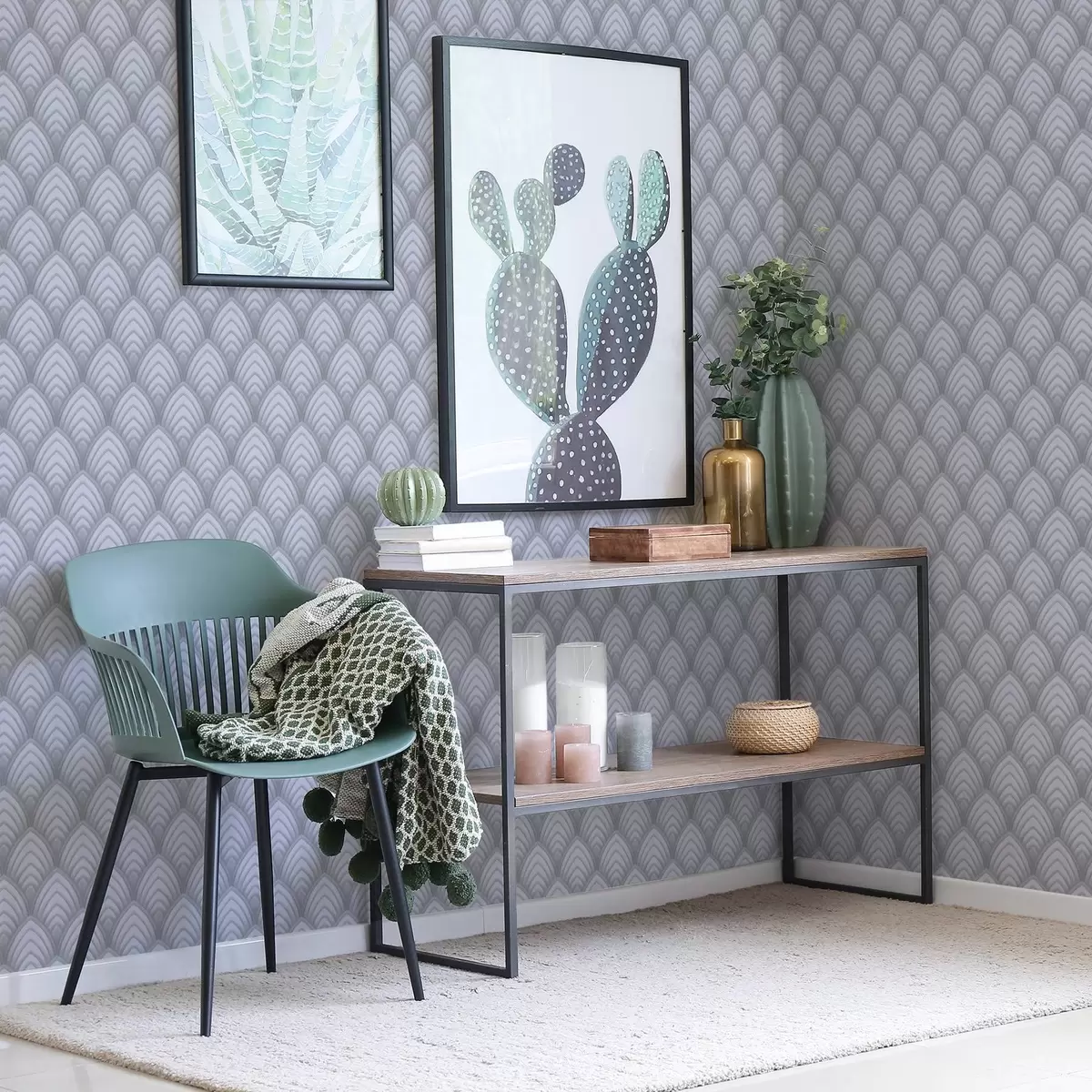 Papel pintado Arcos volumétricos similares a una escala de grises con un suave degradado. a00989