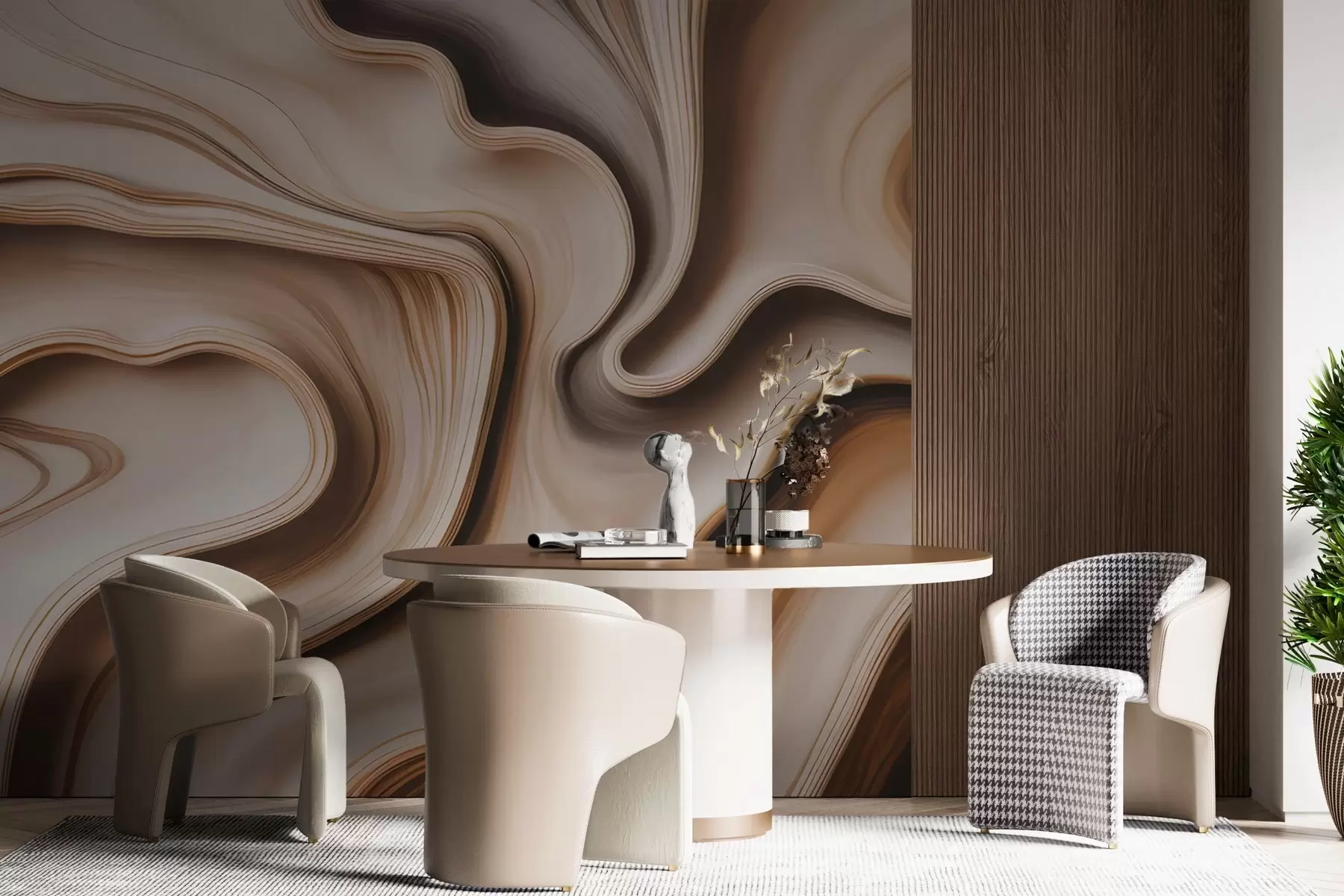 murales de pared Ondas elegantes w04946