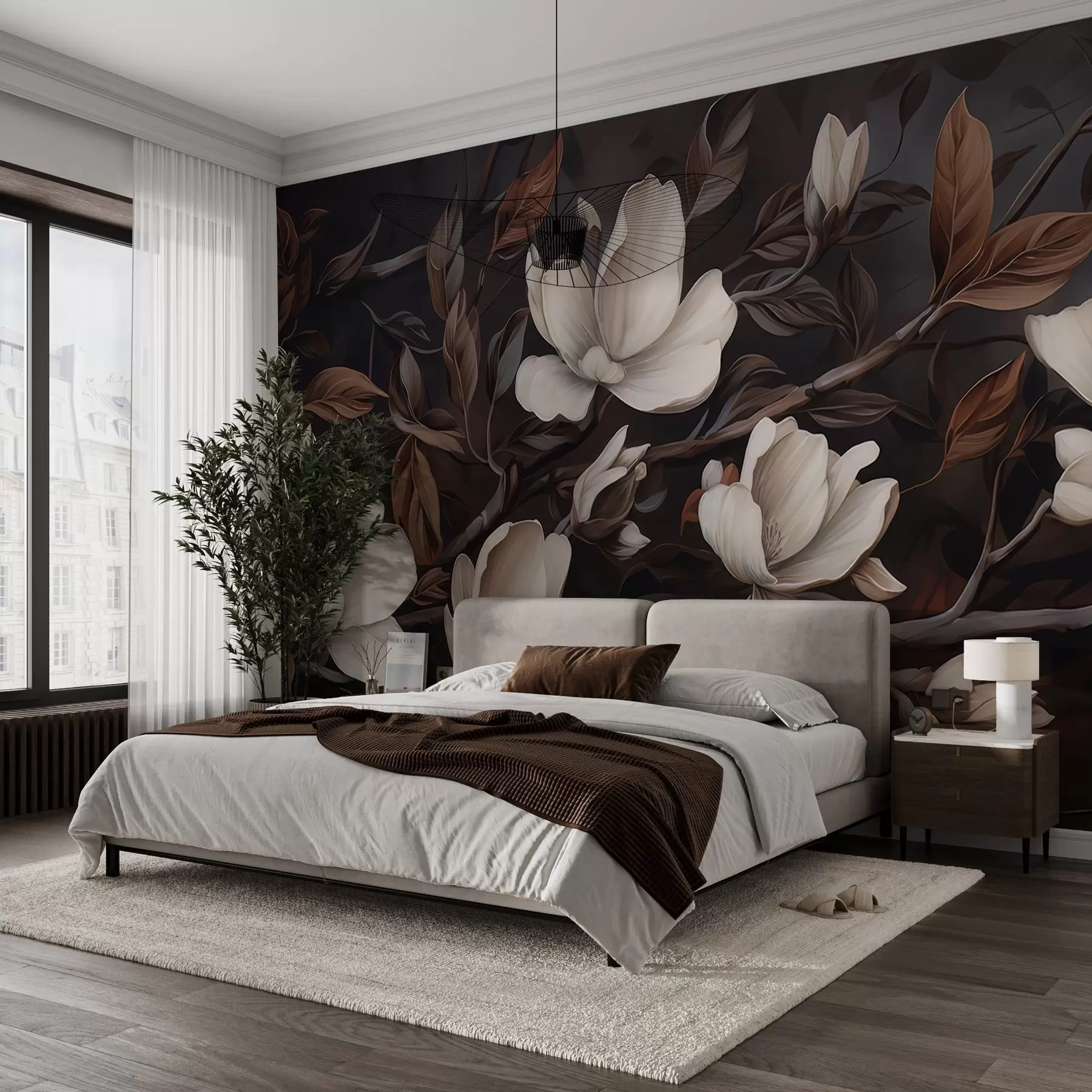 murales de pared Elegante rama de árbol w04950
