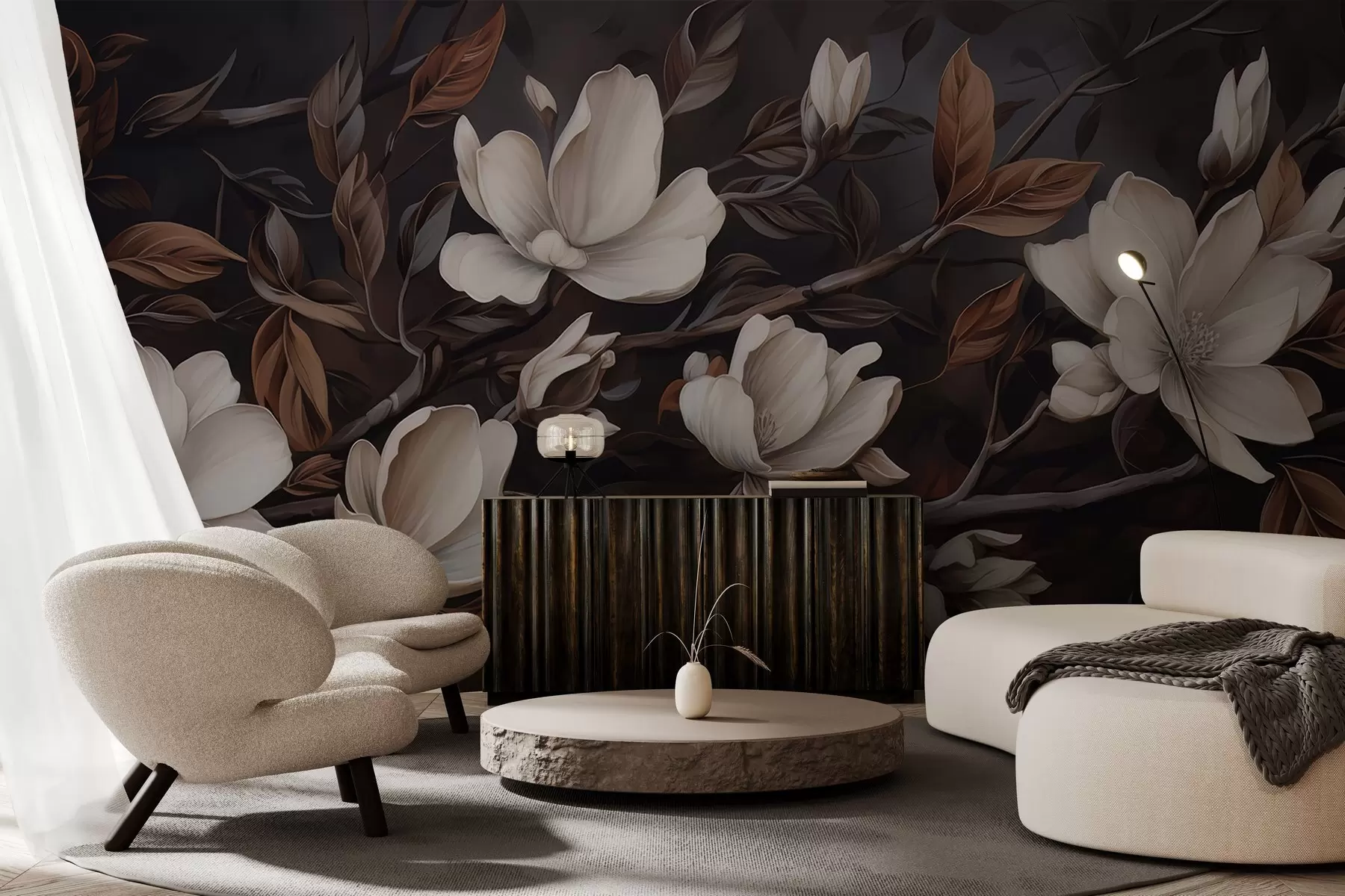 murales de pared Elegante rama de árbol w04950