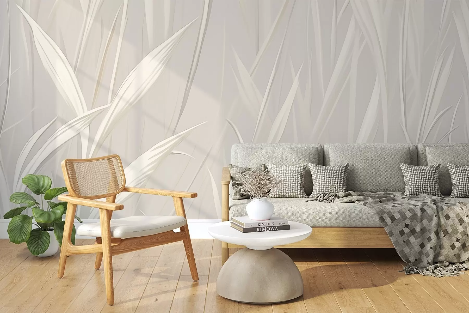 murales de pared Hierba abstracta w04915