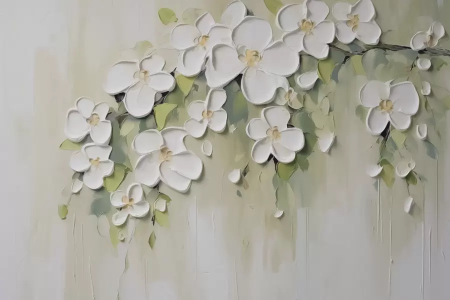 murales de pared Una rama con flores w04978