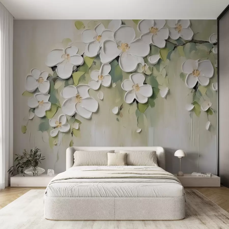 murales de pared Una rama con flores w04978