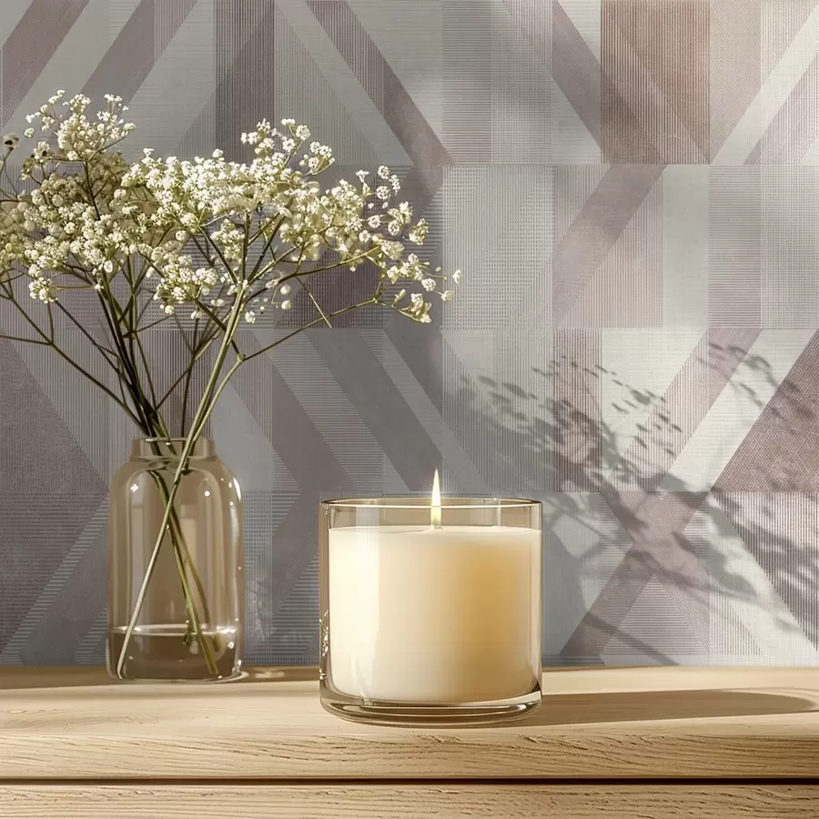 murales de pared Flechas geométricas cálidas en tonos beige arena a01056v2