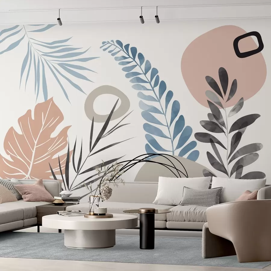murales de pared Abstracción con vegetación w05137v1