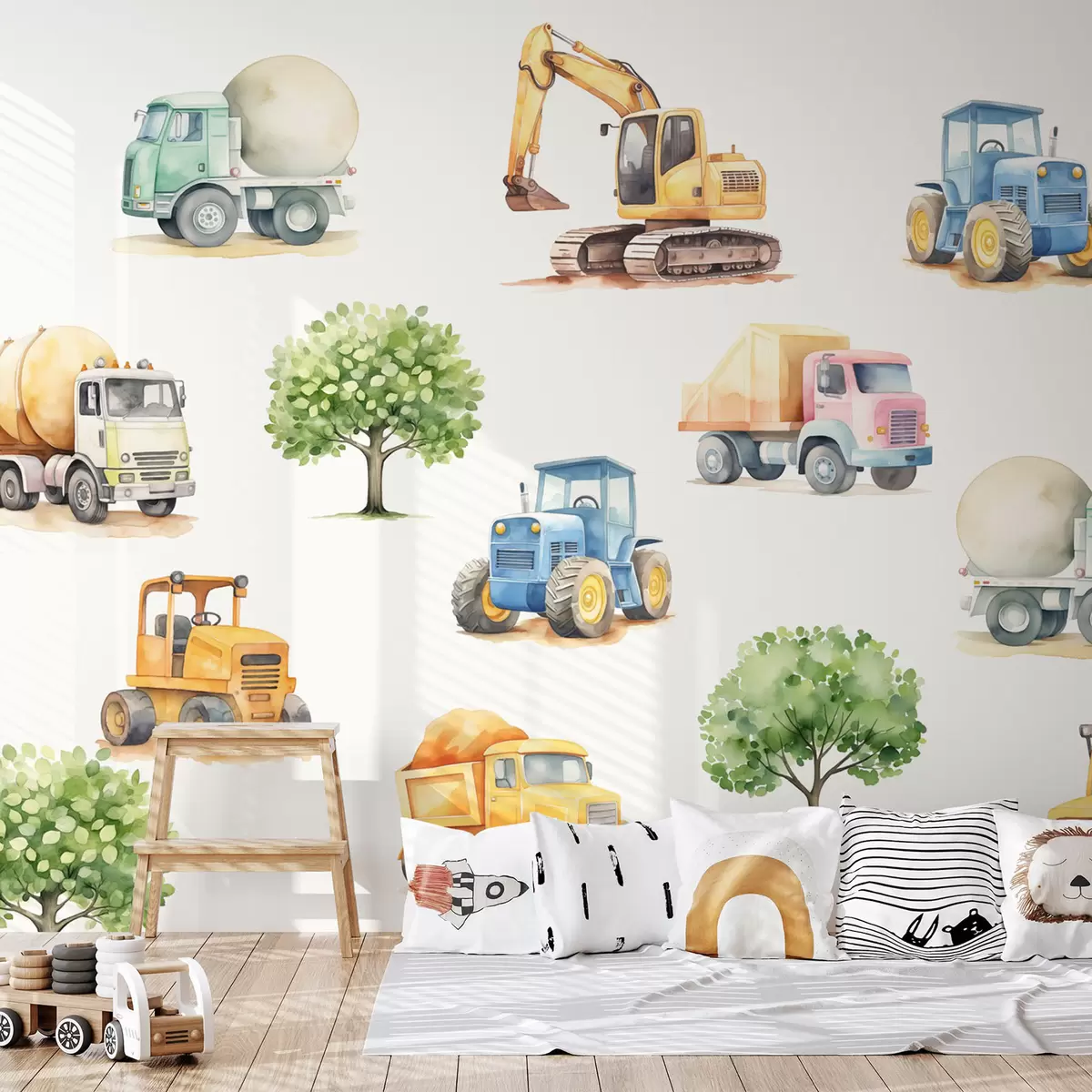 murales de pared Pequeño equipo de obras w05139
