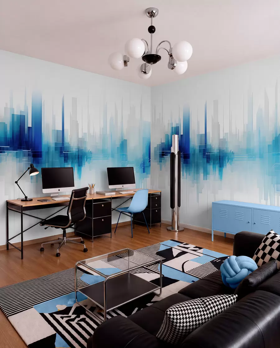 murales de pared Amanecer acuarela w05172