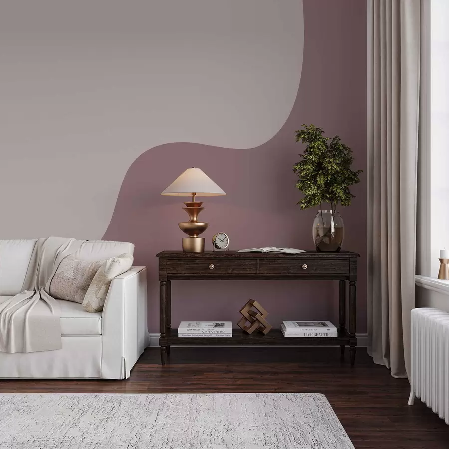 murales de pared Formas abstractas suaves en tonos rosa y beige. w05097v3