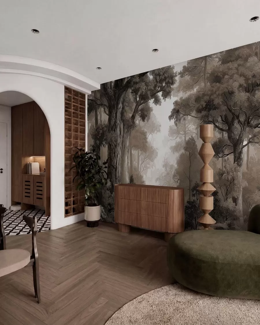 murales de pared Bosque caducifolio w05196v1