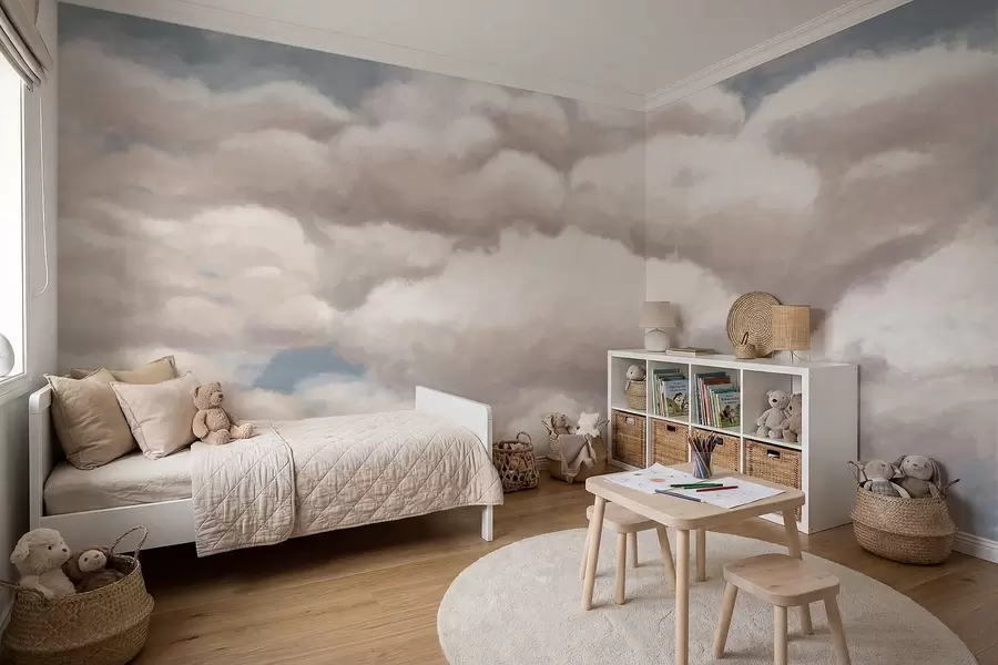 murales de pared Nubes suaves en un cielo azul w05143