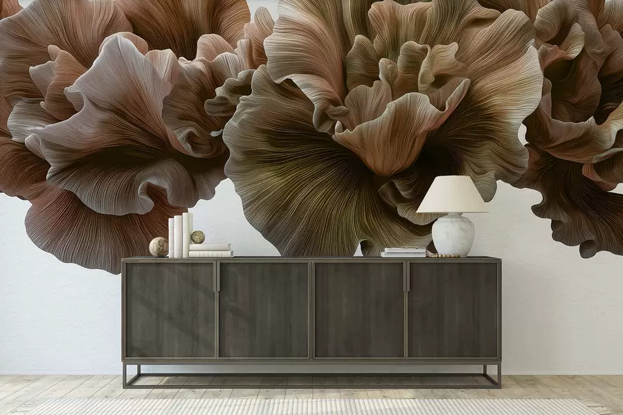 murales de pared Curvas lujosas de pétalos w05249v1