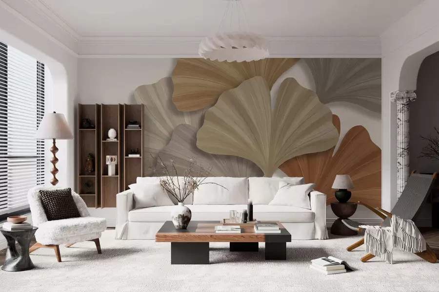murales de pared Hojas grandes w05288