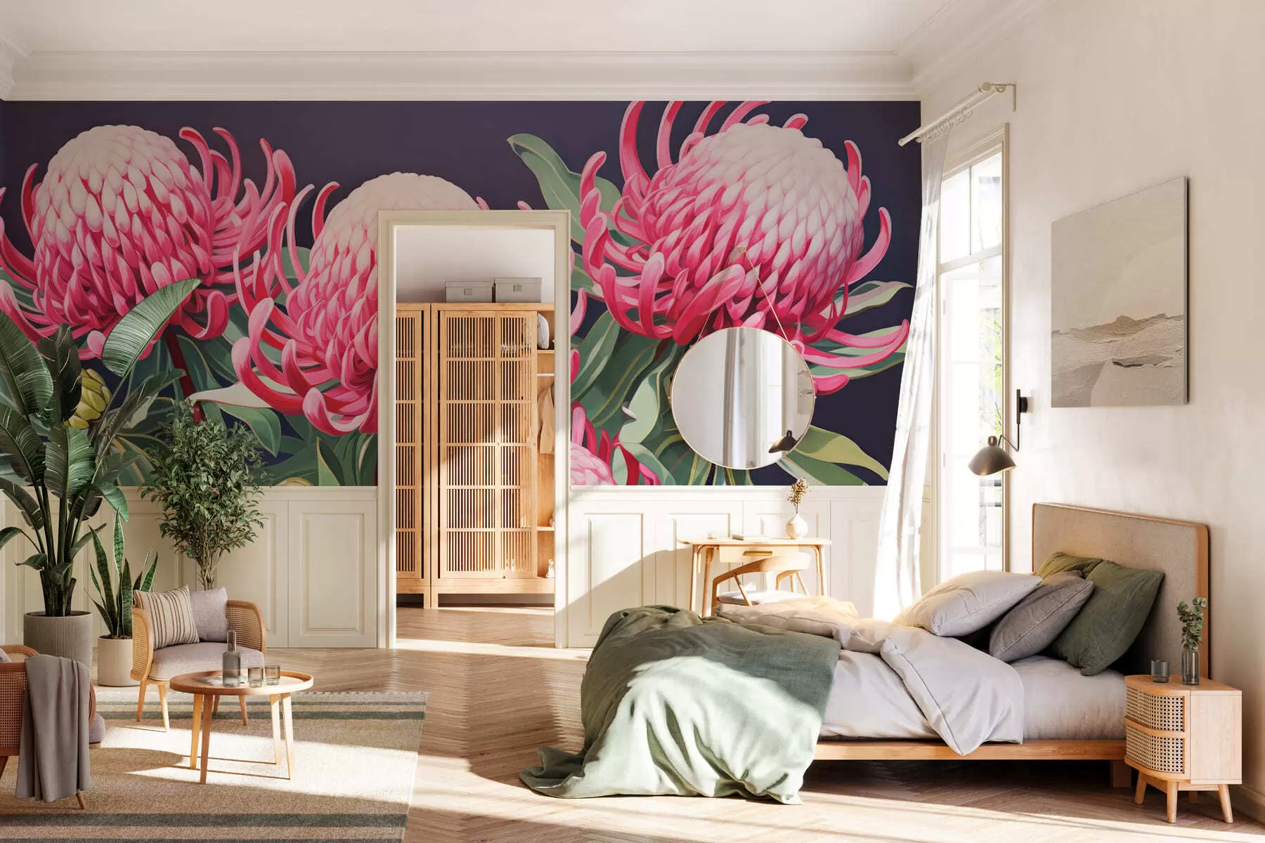 murales de pared Protea real w05308