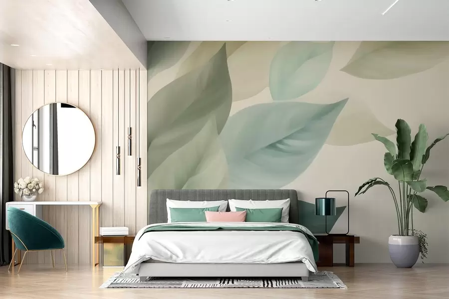 murales de pared Hojas grandes w05107