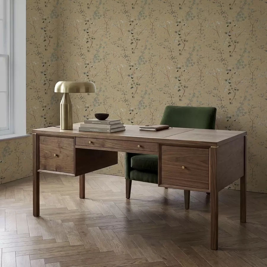 murales de pared Patrón botánico abstracto con círculos a01126