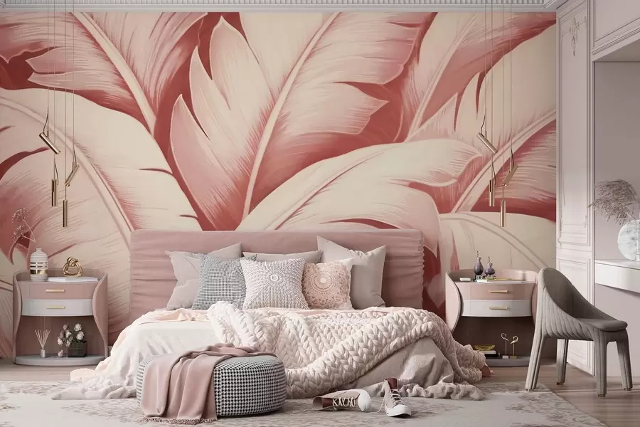 murales de pared Hojas grandes de plátano w04991v1