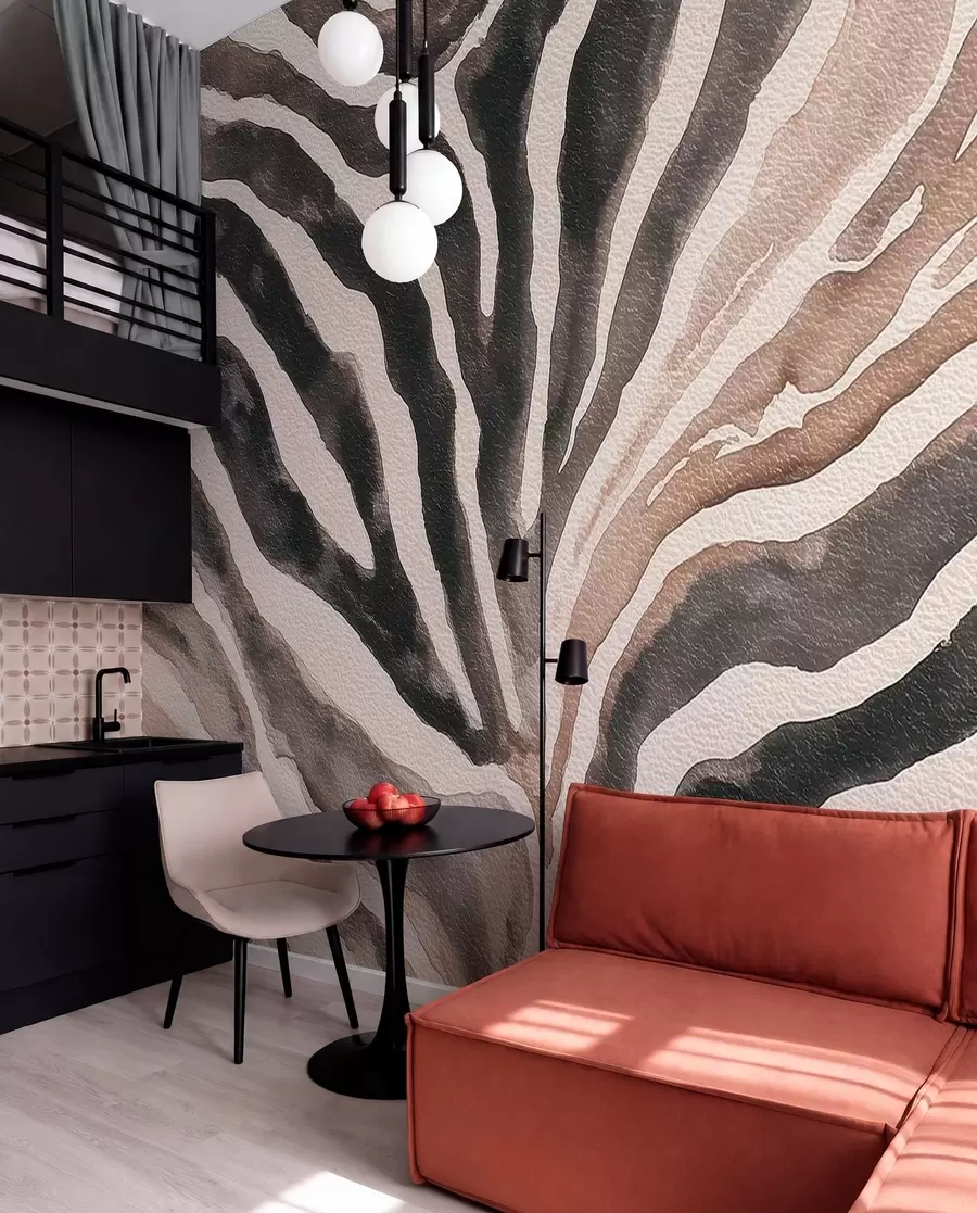 murales de pared Abstracción suave con texturas naturales en tonos neutros w09801
