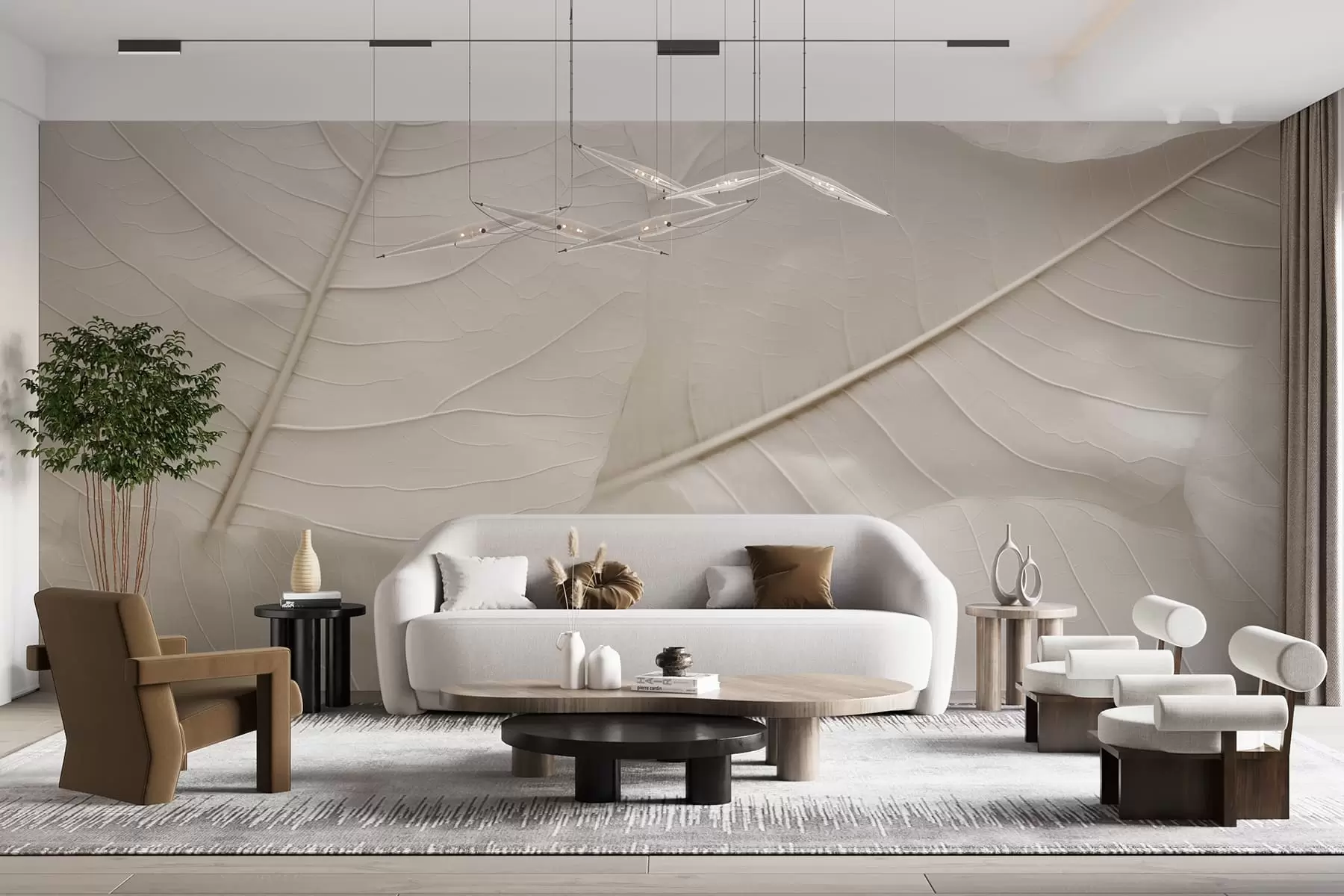 murales de pared Hoja elegante w05328