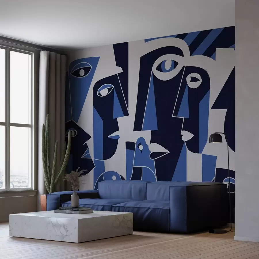 murales de pared Rostros al estilo africano w05446v1