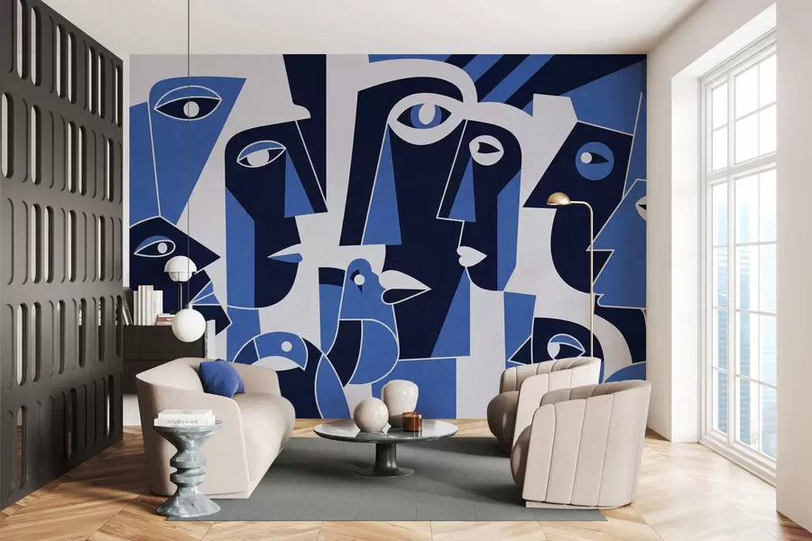 murales de pared Rostros al estilo africano w05446v1