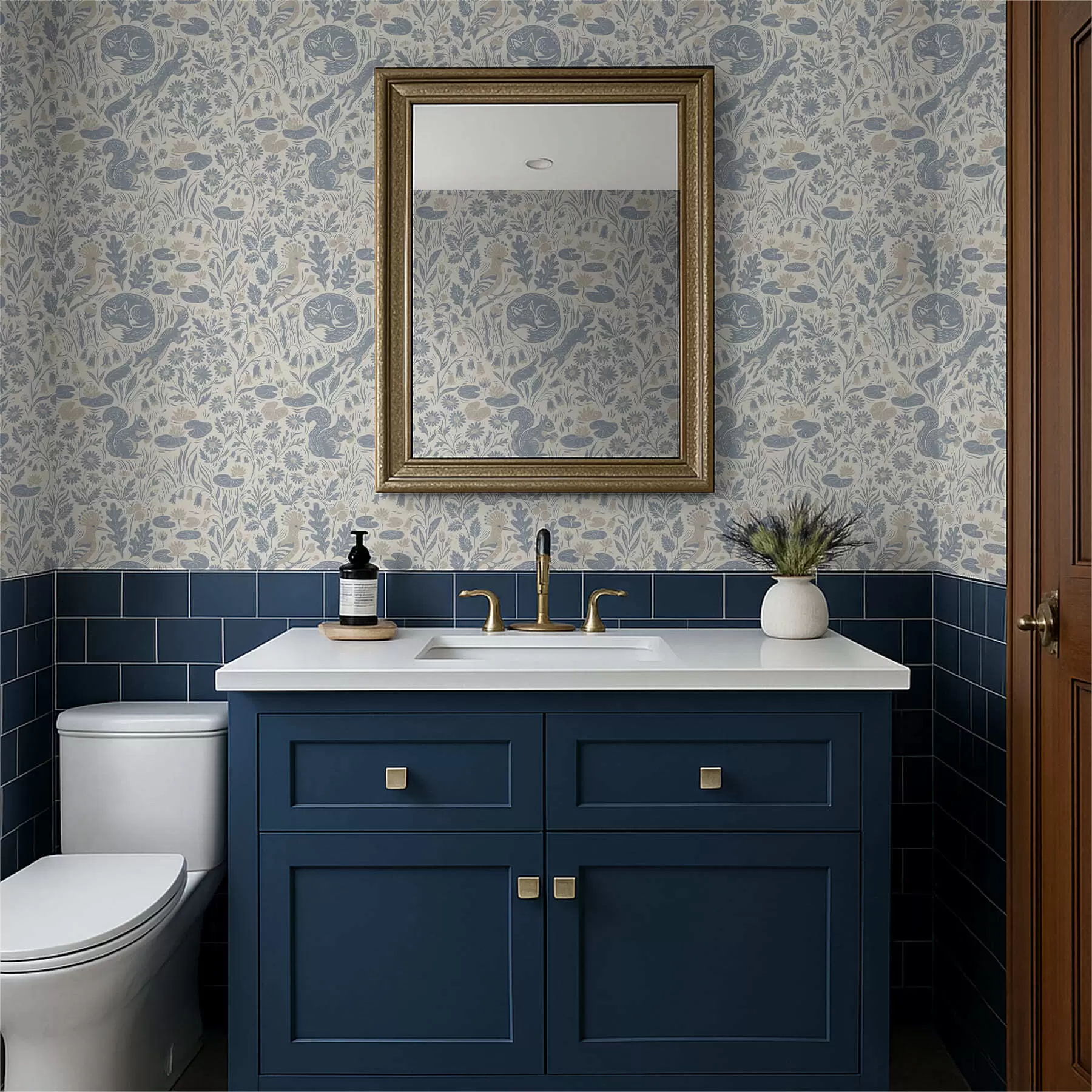 murales de pared Motivo decorativo con animales del bosque a01158