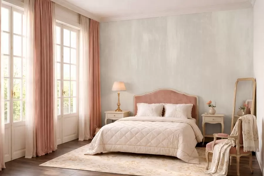 murales de pared Fondo beige claro con una sutil textura vertical w05121