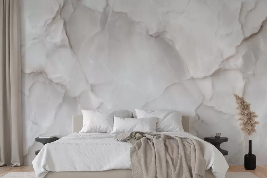 murales de pared Imitación de mármol claro con aspecto de piedra natural w09802