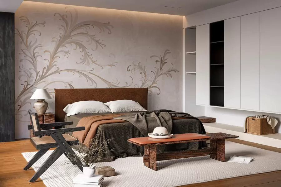 murales de pared Adornos vintage sobre una pared de estilo grunge w05490