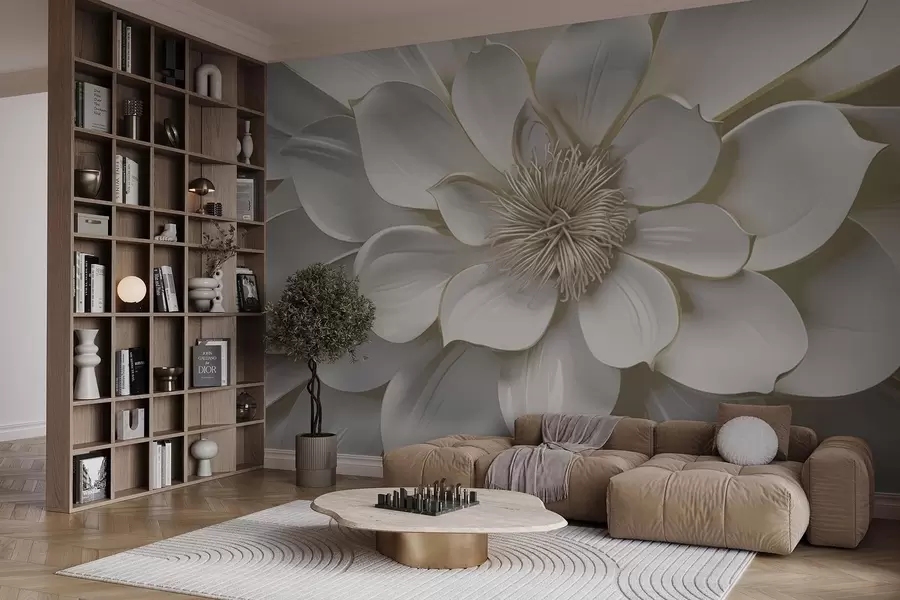 murales de pared Escultura floral w09777
