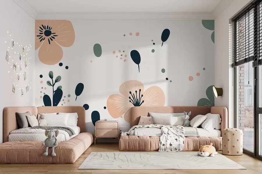murales de pared Flores escandinavas w09783