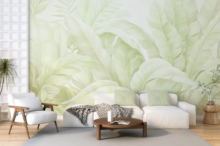 murales de pared Hojas tropicales vintage w05518v1