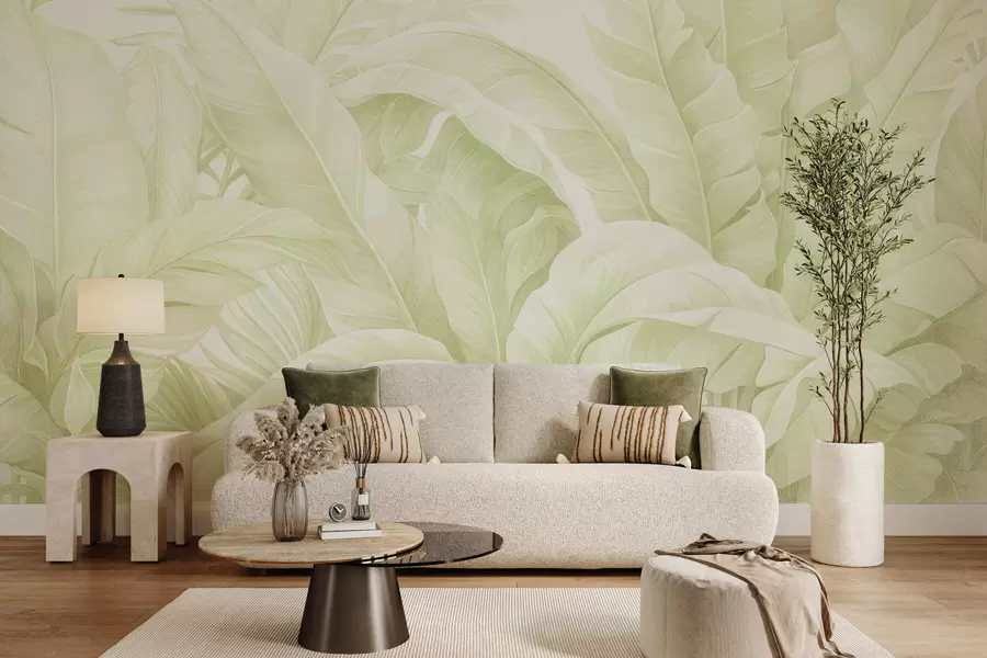 murales de pared Hojas tropicales vintage w05518v1