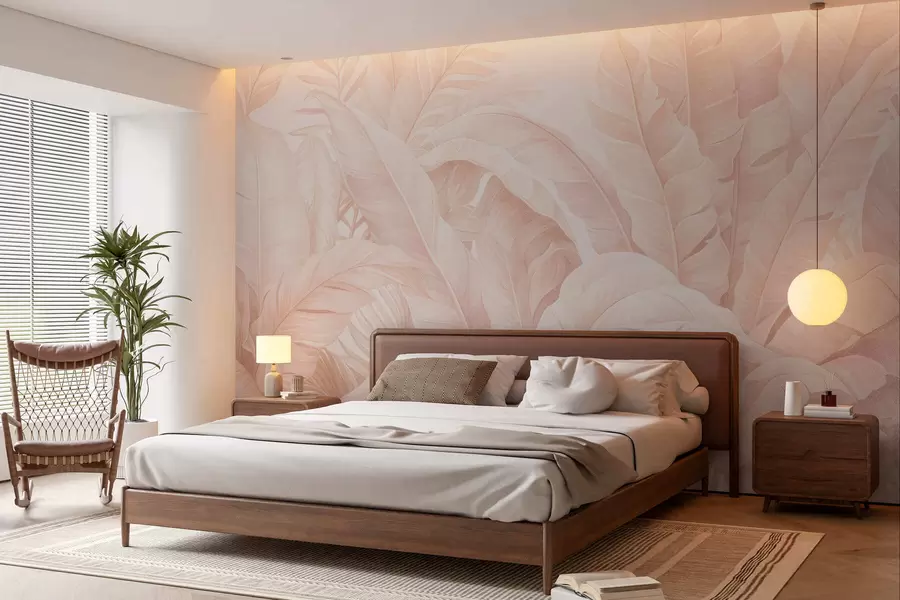 murales de pared Hojas tropicales vintage w05518v2