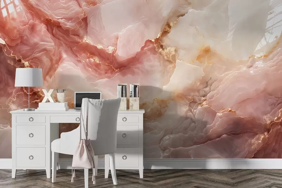 murales de pared Imitación de mármol rosa w05519