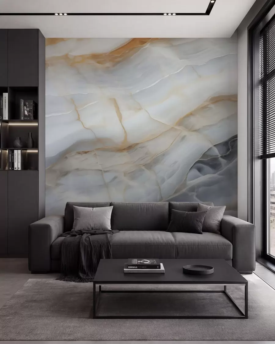 murales de pared Imitación de un patrón abstracto con textura de mármol w05590