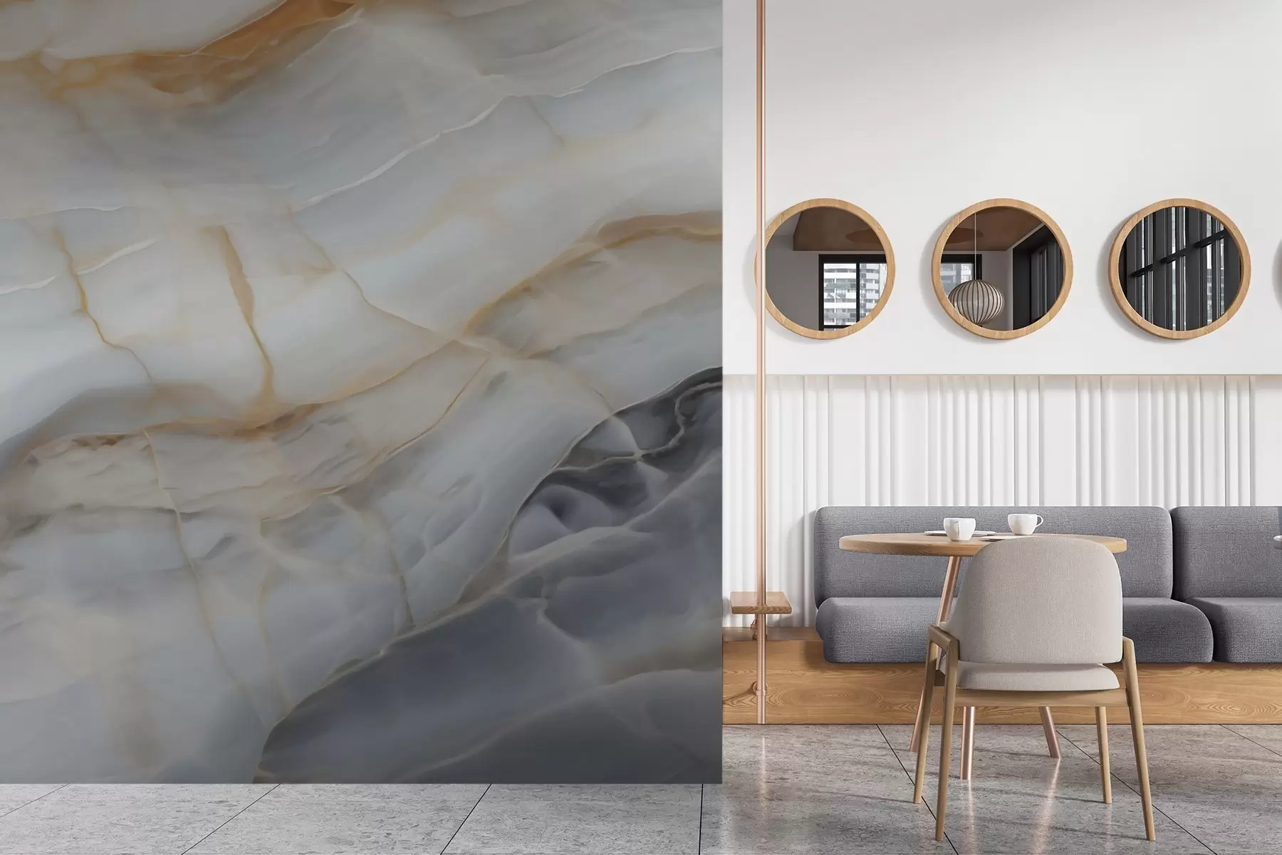 murales de pared Imitación de un patrón abstracto con textura de mármol w05590