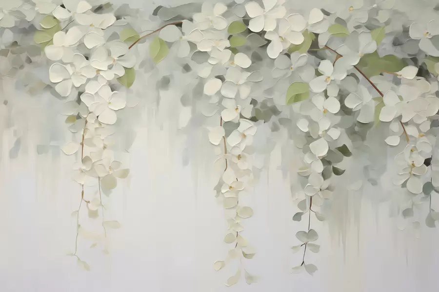 murales de pared Cuadro abstracto con flores colgantes w05641