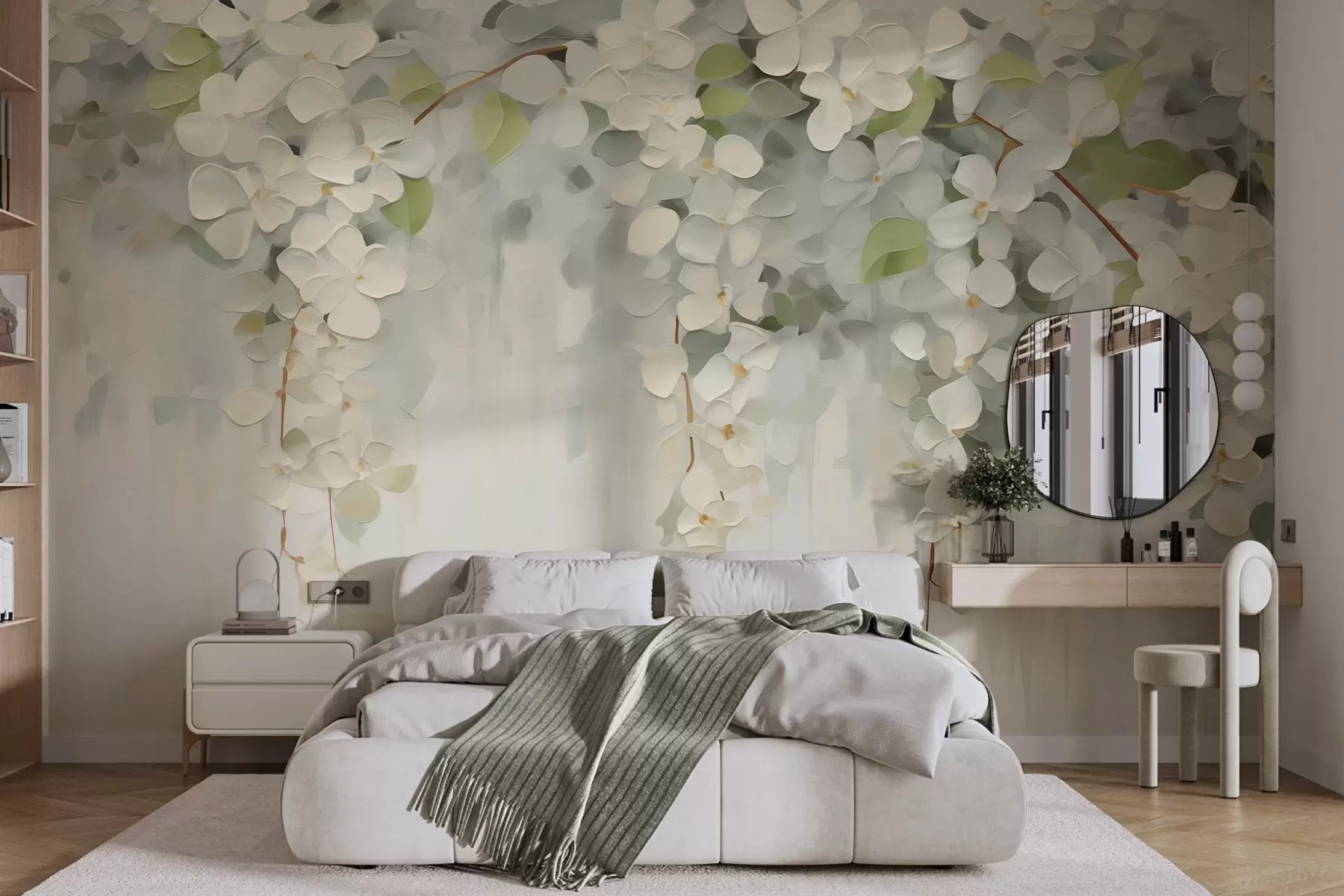 murales de pared Cuadro abstracto con flores colgantes w05641