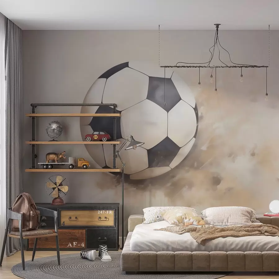 murales de pared Cuadro que imita un balón de fútbol w05640
