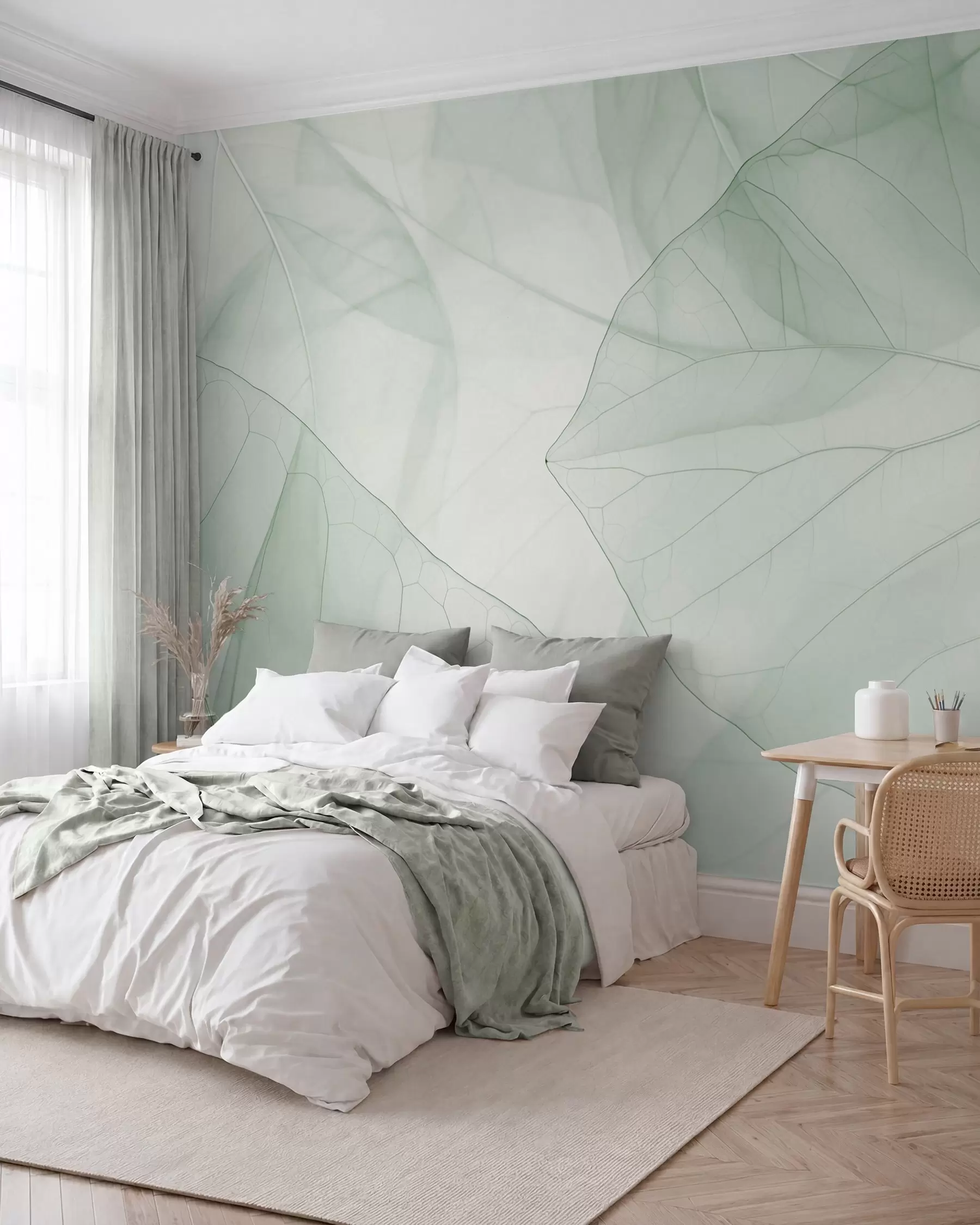 murales de pared Velo de hojas w05474