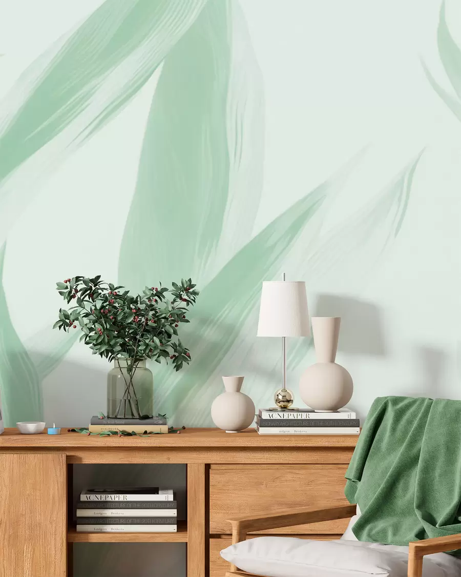 murales de pared Hojas puntiagudas w05680v2