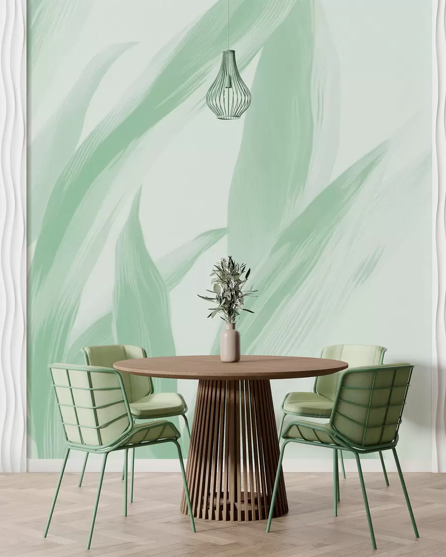 murales de pared Hojas puntiagudas w05680v2
