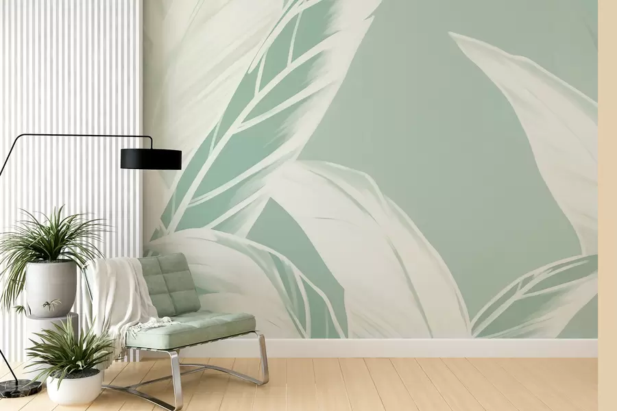 murales de pared Hojas largas de plátano w05681
