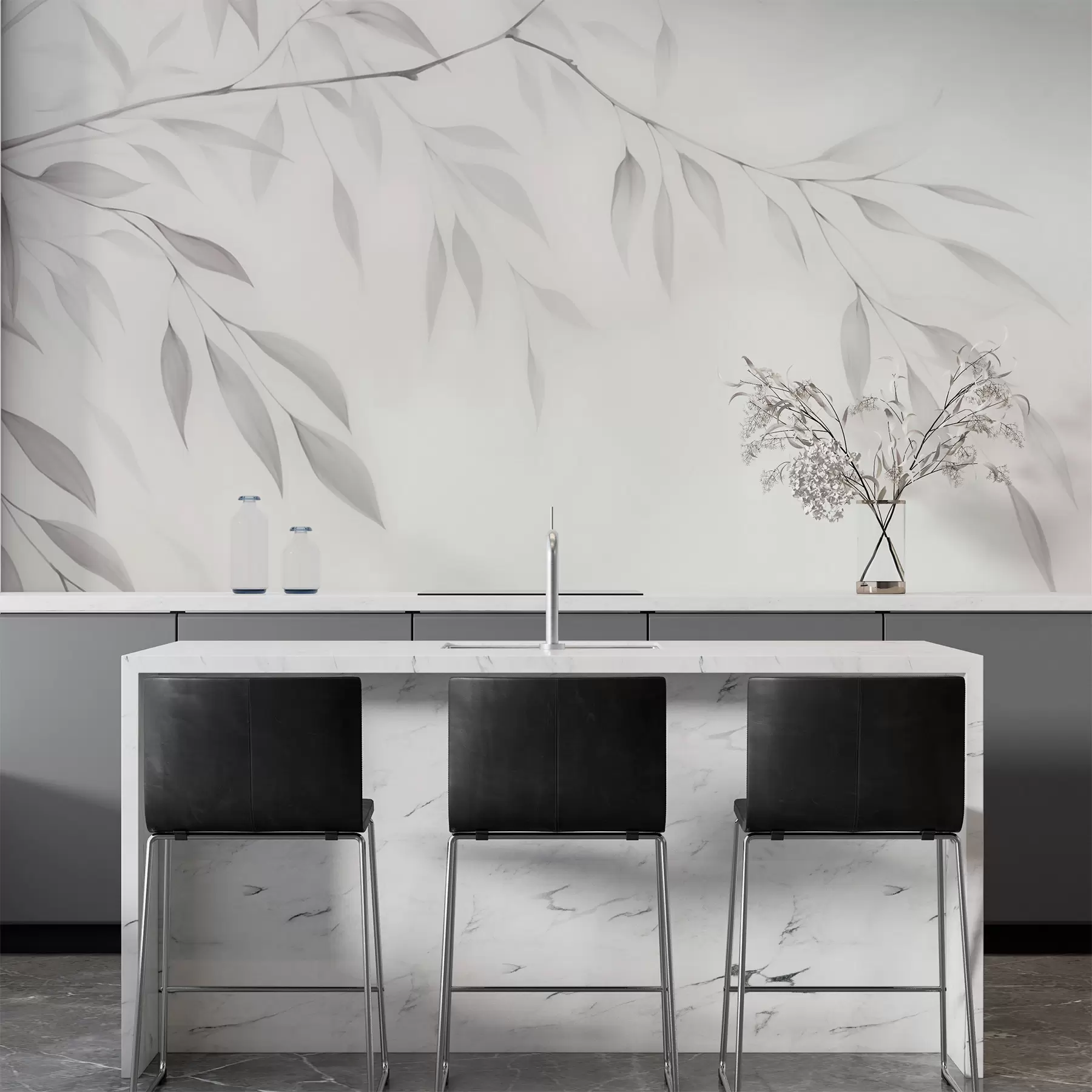 murales de pared Una rama de árbol w05682