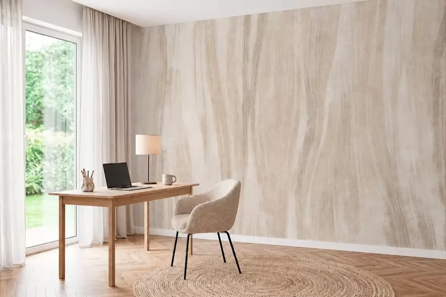 murales de pared Textura abstracta ligera con suaves transiciones verticales en tonos cremosos w05686
